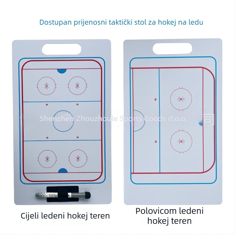PVC taktička ploča za trenere — ledni hokej, nogomet, košarka, baseball i rukomet; paket 30; tiskano logo OK