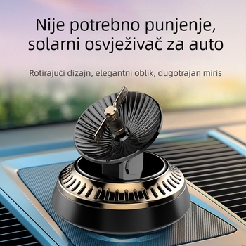 Solarni auto-aromator za sjedište — Citrus Ocean / Gardenia, 5–10 ml, aromaterapija u automobilu