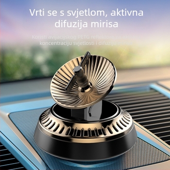 Solarni auto-aromator za sjedište — Citrus Ocean / Gardenia, 5–10 ml, aromaterapija u automobilu