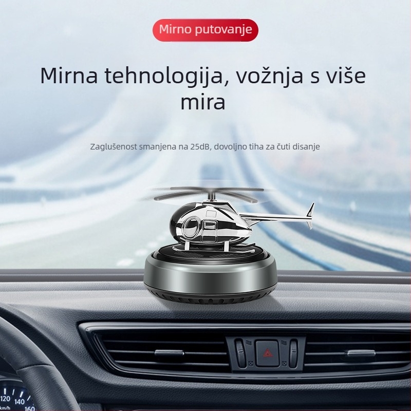 Floating Card Solarno napajani auto aromaterapijski difuzor ukras s dizajnom helikoptera