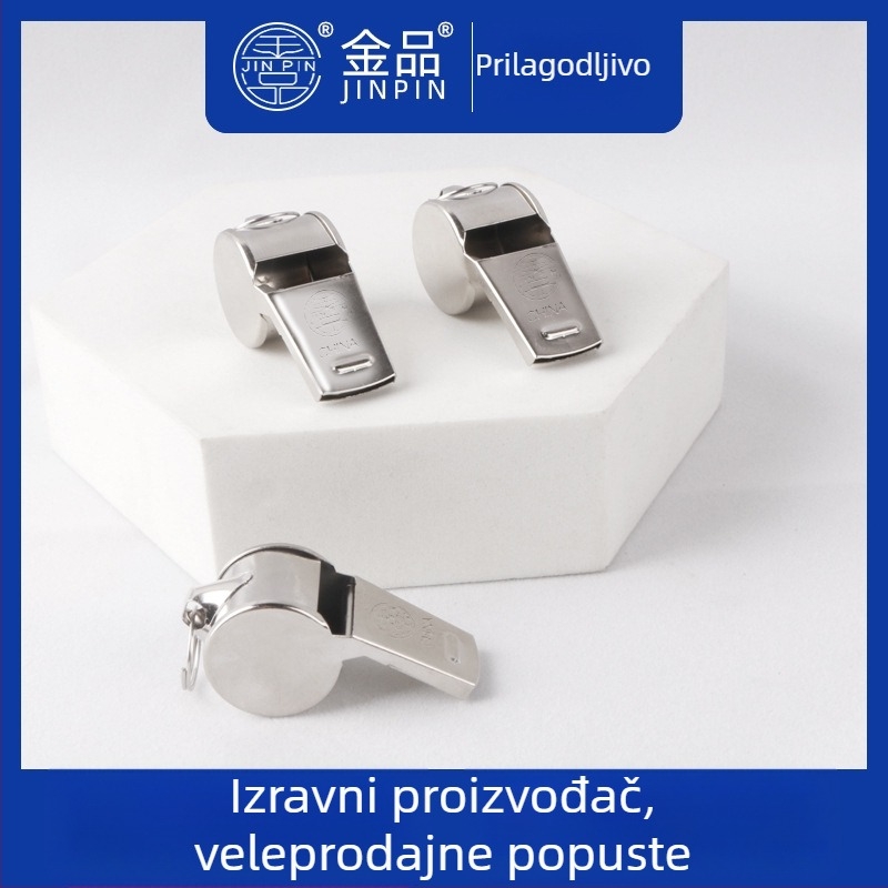 Metalna zviždaljka suca za trening i sport – Materijal: željezo; Podrijetlo: Yuyao, Zhejiang; Pakiranje: 12 komada u kutiji