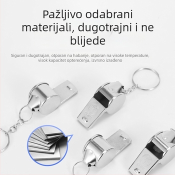 Zviždaljka od željeza, mali oblik; mogućnost tiskanja logotipa; prilagodljiva; pogodna za trčanje, biciklizam, planinarenje, fitness i plivanje