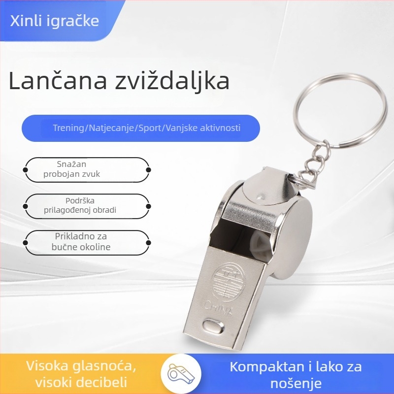 Zviždaljka od željeza, mali oblik; mogućnost tiskanja logotipa; prilagodljiva; pogodna za trčanje, biciklizam, planinarenje, fitness i plivanje