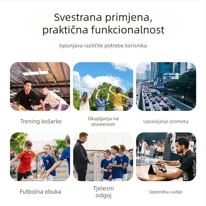 Zviždaljka od željeza, mali oblik; mogućnost tiskanja logotipa; prilagodljiva; pogodna za trčanje, biciklizam, planinarenje, fitness i plivanje