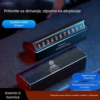 Tablica za privremeno parkiranje, aluminij-ABS konstrukcija, montaža ljepilom, model Hide parking sign, moguć ispis logotipa