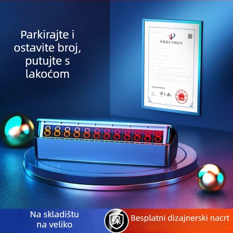 Tablica za privremeno parkiranje, aluminij-ABS konstrukcija, montaža ljepilom, model Hide parking sign, moguć ispis logotipa