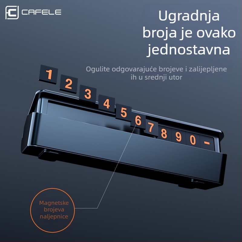 Tablica za privremeno parkiranje, aluminij-ABS konstrukcija, montaža ljepilom, model Hide parking sign, moguć ispis logotipa