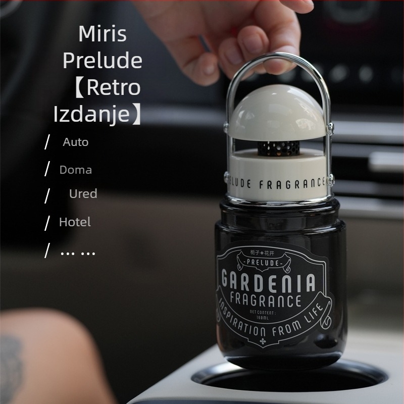 Automobilski miris Gardenia u staklenoj posudi, montiranje na sjedalo, miris traje više od 90 dana