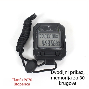 Tianfu elektronički štoperica, ABS kućište, funkcija pauze, 65 g