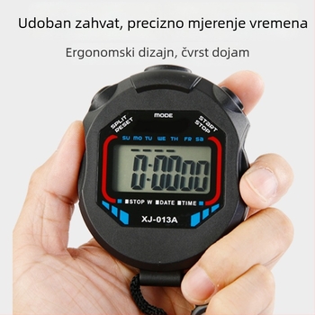 Elektronički štoperica/timer s kućištem od aluminijske legure, vodootporan, s funkcijom pauze, protuklizno, za trčanje