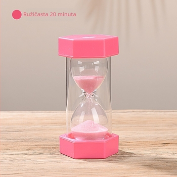 Hexagonalni pješčani časovnik – set 10/30 minuta, ručna izrada, obična stakla, jednostavan moderni stil