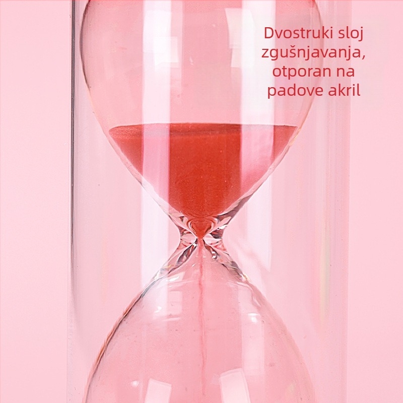 Hexagonalni pješčani časovnik – set 10/30 minuta, ručna izrada, obična stakla, jednostavan moderni stil