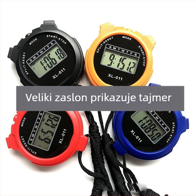Elektronička štoperica - mysports, ABS kućište, funkcija pauze, štoperica/timer