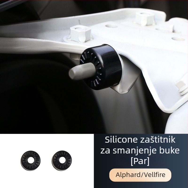 Silikonski pokrov brava vrata za Toyota Alphard 30 Series — srednji gumeni prsten amortizera, unutarnja modifikacija, brend Happy Fire