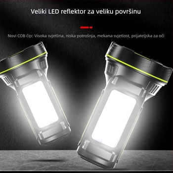 Vanjski ručni LED reflektor, 3W, 1200mAh punjiva baterija, domet 200–500 m