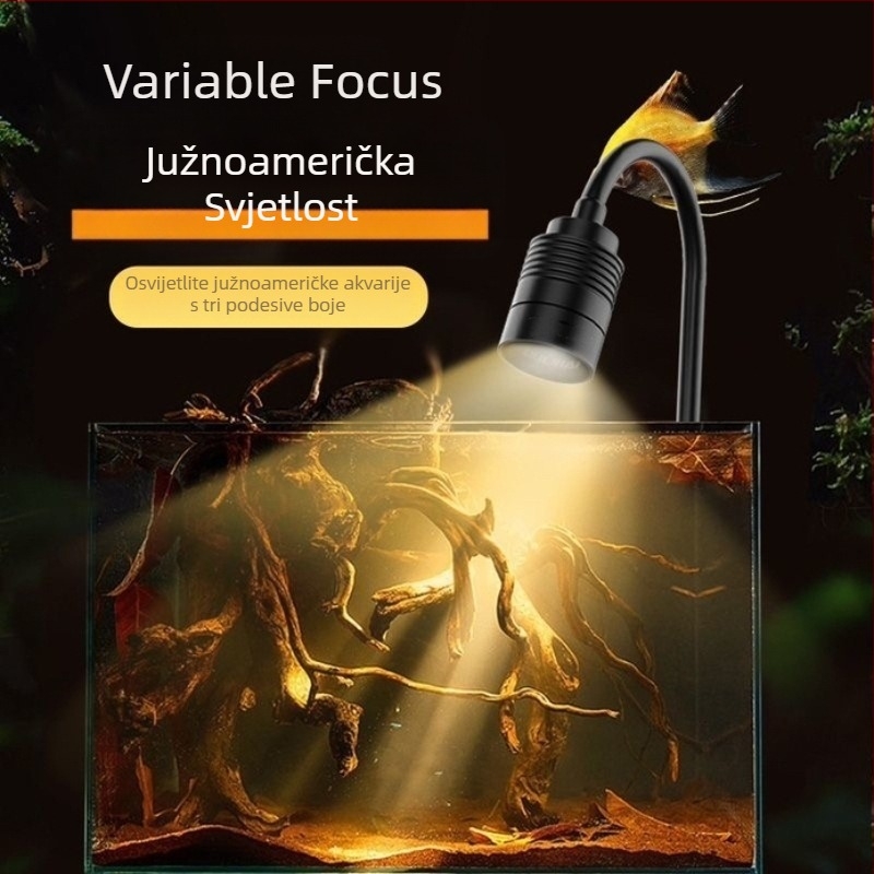 Mini LED reflektor za akvarij, zumirajući, 3W, PC, 0104-H reflektor, 200 g