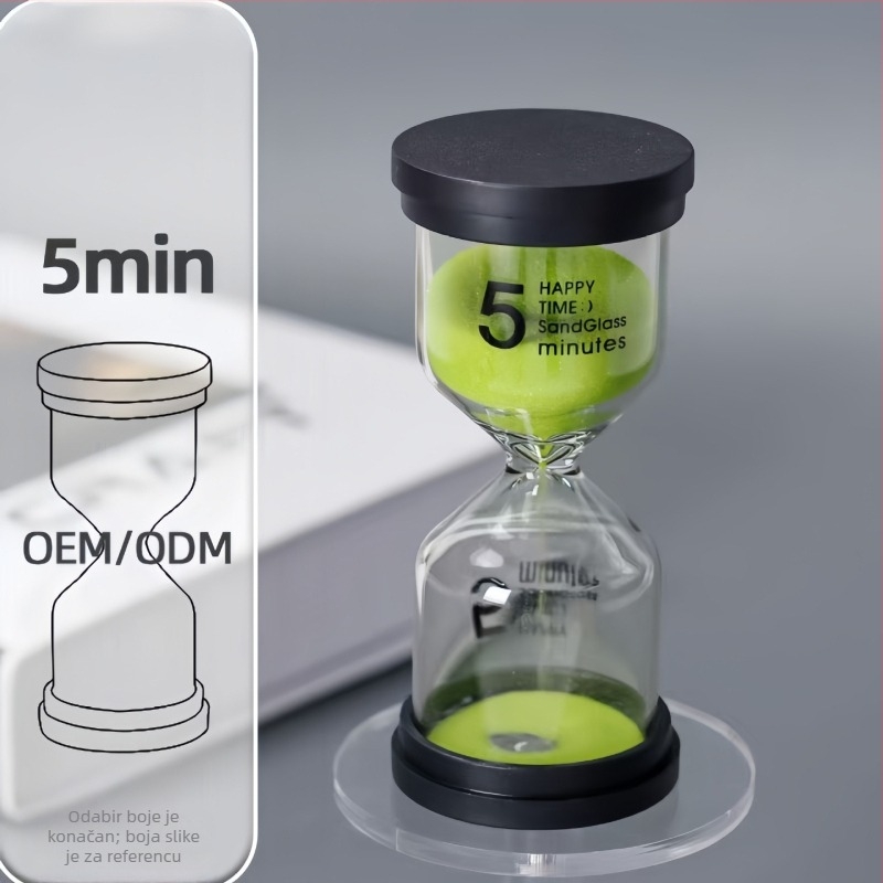 Dječji pješčani časovnik za pranje zuba, 3/5/10 minuta, ABS + staklo, ručno puhalo staklo, moderni minimalistički dizajn