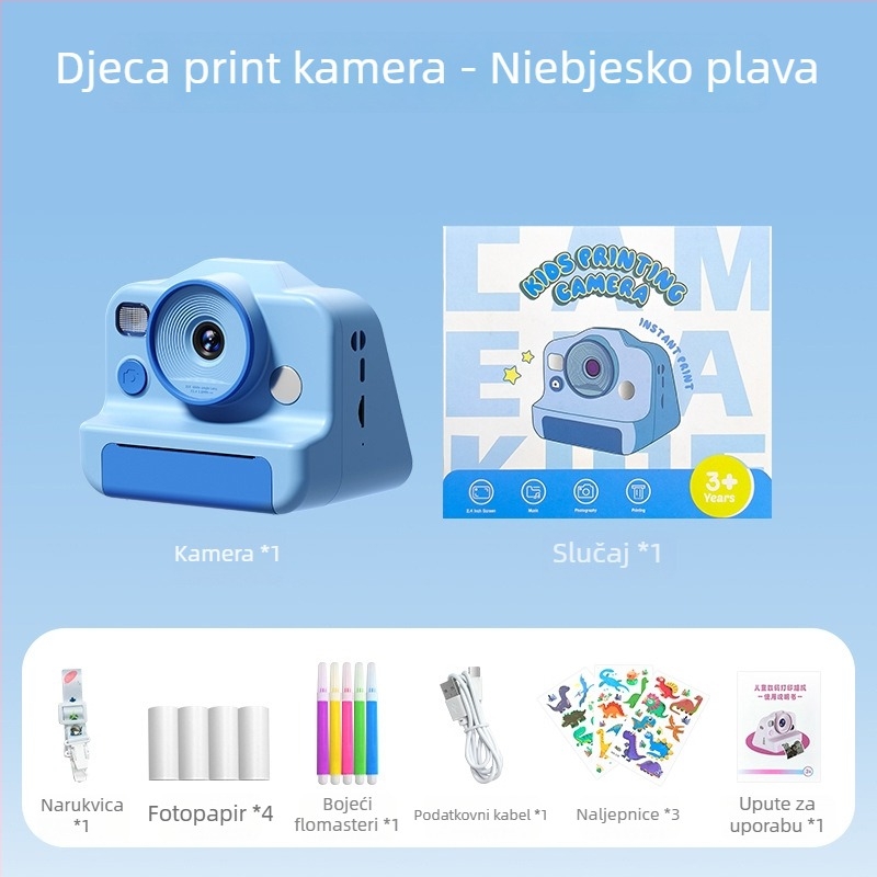 Dječja kamera za ispis CP01 – 2,4-inčni LCD, 48MP, TF kartica, ABS kućište