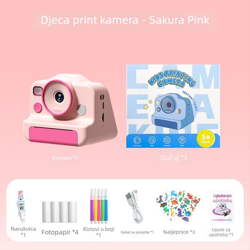 Dječja kamera za ispis CP01 – 2,4-inčni LCD, 48MP, TF kartica, ABS kućište