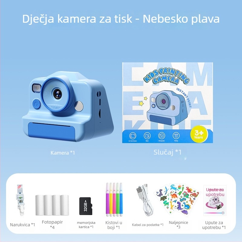 Dječja kamera za ispis CP01 – 2,4-inčni LCD, 48MP, TF kartica, ABS kućište