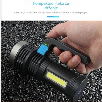 ABS prijenosna radna svjetiljka sa bočnim svjetlom, baterija 1200mAh, snaga 10W, napajanje baterijom, domet 200-500 m