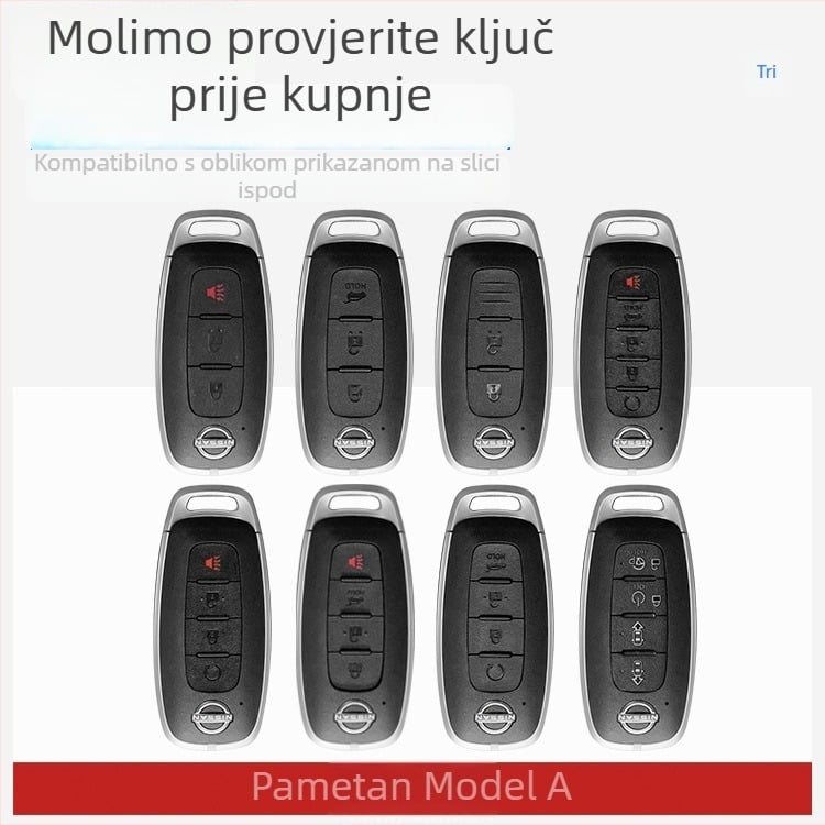 Nissan metalno kućište ključa – cinkova legura, jednostavan dizajn