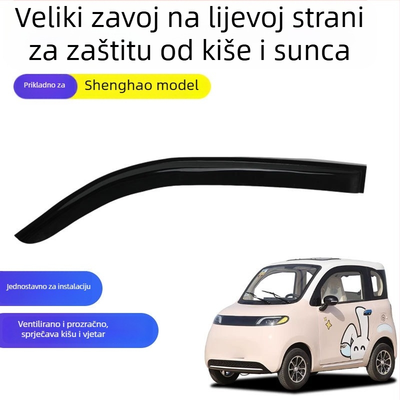 Kišni vizir za prozor za model Sheng Ang Dun Dun – PU materijal, bez prilagodbe