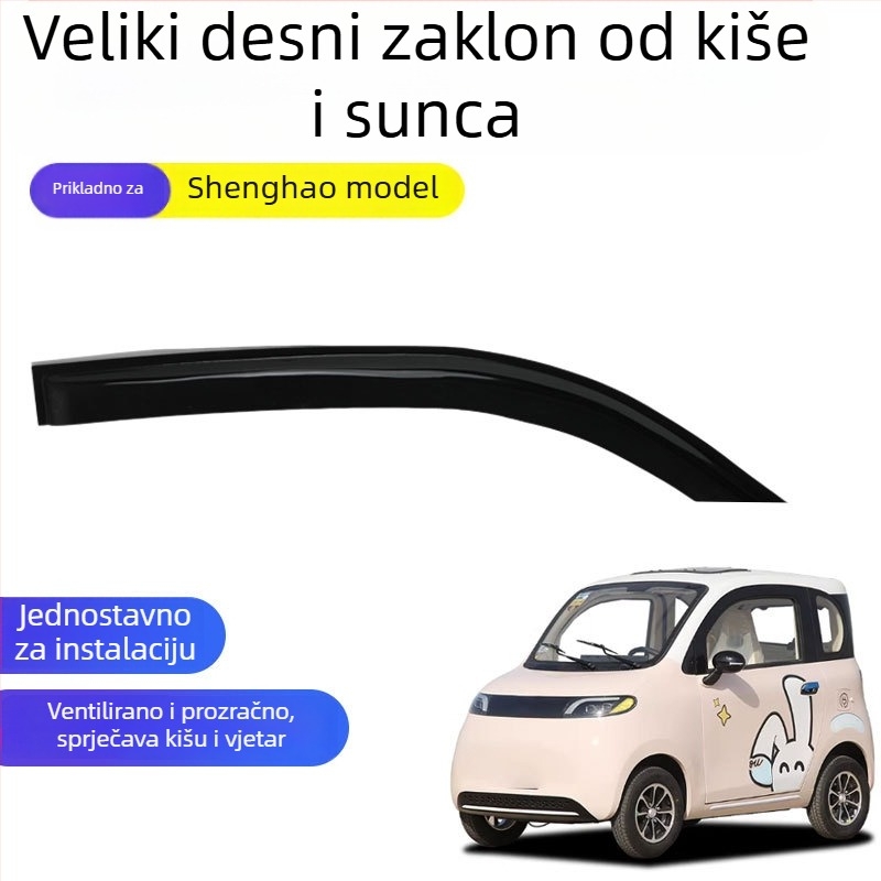 Kišni vizir za prozor za model Sheng Ang Dun Dun – PU materijal, bez prilagodbe