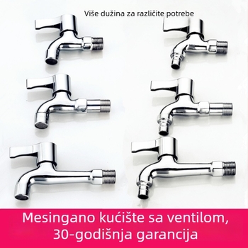 Zidni ventil za perilicu rublja, legura cinka i bakra, jednosoban hladan dotok, 4-6 priključaka, ugradnja u zid, bakreni jezgreni ventil, pogodan za mop umivaonik, perilicu i vanjsku upotrebu
