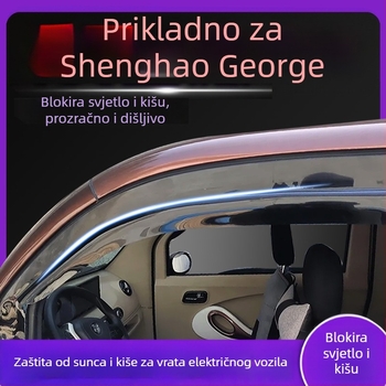PU materijal kišni vizir za prozor električnog četverokotaša – zaštita od kiše prozora; bez prilagodbe