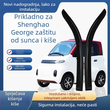 PU materijal kišni vizir za prozor električnog četverokotaša – zaštita od kiše prozora; bez prilagodbe