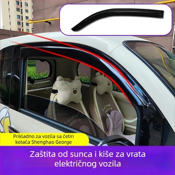 PU materijal kišni vizir za prozor električnog četverokotaša – zaštita od kiše prozora; bez prilagodbe