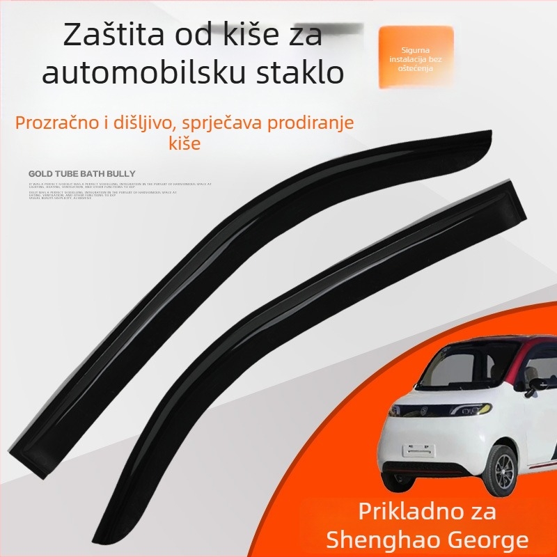 PU materijal kišni vizir za prozor električnog četverokotaša – zaštita od kiše prozora; bez prilagodbe