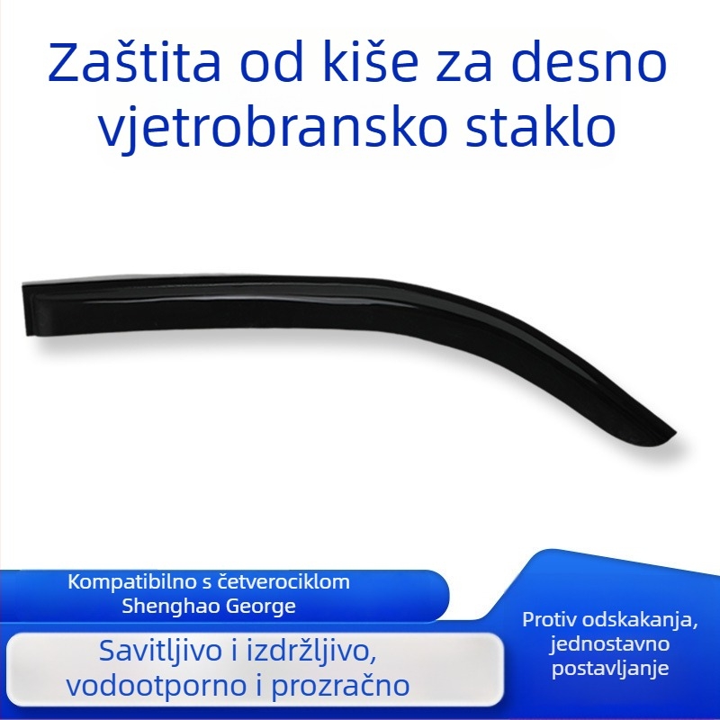 PU materijal kišni vizir za prozor električnog četverokotaša – zaštita od kiše prozora; bez prilagodbe