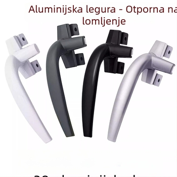 Držač za vrata i prozore tipa 50 za vanjske otvarne prozore, drška s sedam znakova od aluminijske legure s zaključavanjem, debeli anti-krađa dizajn — HUARUI