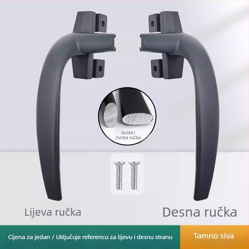 Držač za vrata i prozore tipa 50 za vanjske otvarne prozore, drška s sedam znakova od aluminijske legure s zaključavanjem, debeli anti-krađa dizajn — HUARUI
