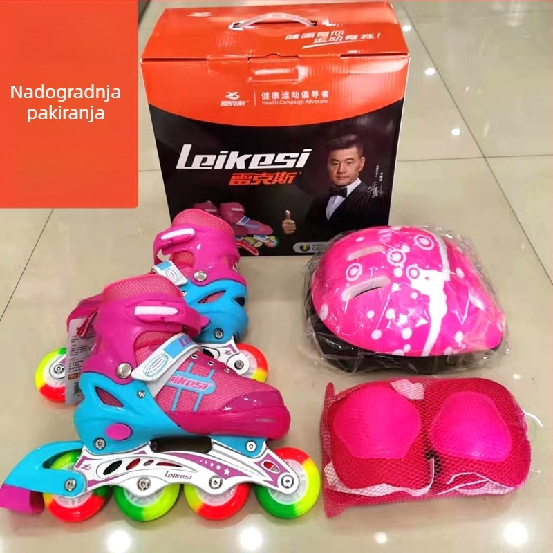 Rex inline patike za početnike, unisex, komplet, PU kotači, jednoredne, gornji materijal PU+ mreža, đon od gume