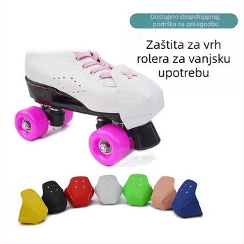 Kožni zaštitnik prsta za rollerice — zamjenjivi kapak za brzo postavljanje, kompatibilan s dvostrukim redom kotača