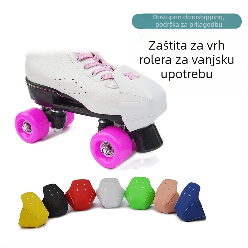 Kožni zaštitnik prsta za rollerice — zamjenjivi kapak za brzo postavljanje, kompatibilan s dvostrukim redom kotača