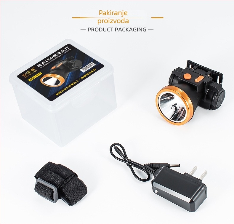 Annuson LED čelna lampica od aluminijske legure, 20W, 400mAh baterija, domet preko 500 m