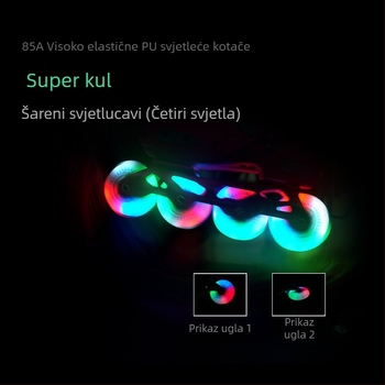 Kotač za rolerice s LED osvjetljenjem, otporan PU materijal, jedinstveni kotač, ROADSHOW/Le Xiu