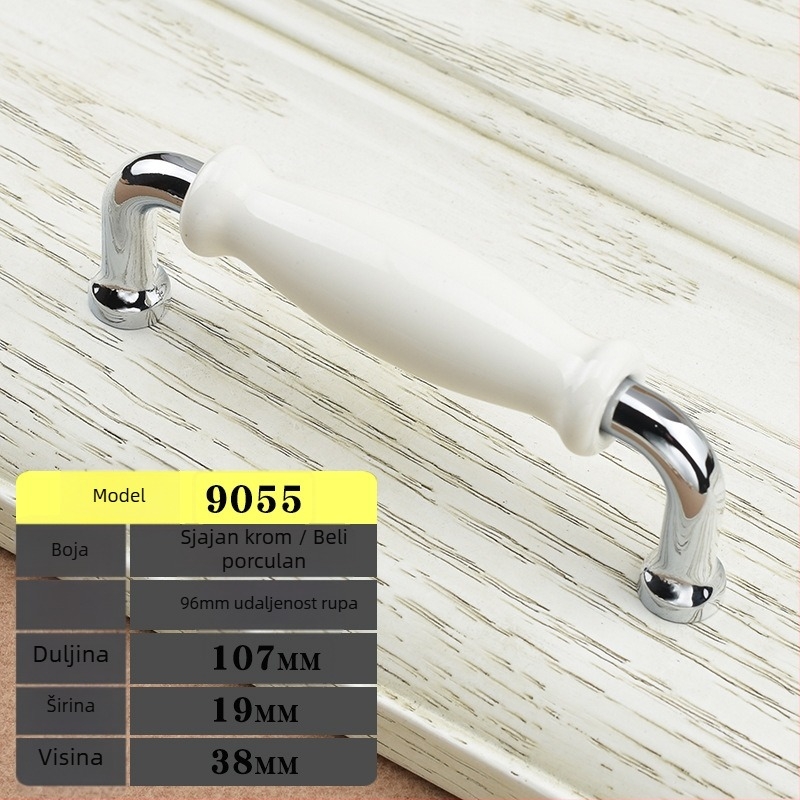 Saint-Bio 9055 ručica za vrata ormarića od cinkova legura, moderni minimalistički stil, elektroplakiranje
