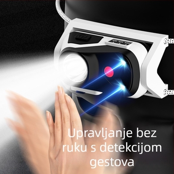 LED čelna svjetiljka za noćni ribolov – vodootporna, 5W, 600 mAh, 360° rotacija, uključuje punjač