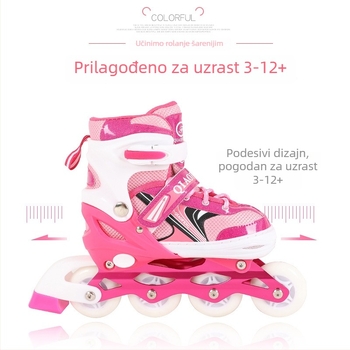 Set rolki s jednim redom kotača – treperavi PU kotači, PU gornji dio, TPR potplat, unisex