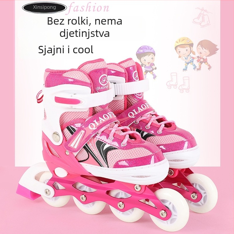 Set rolki s jednim redom kotača – treperavi PU kotači, PU gornji dio, TPR potplat, unisex