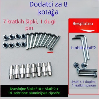 Pribor za inline patike: gornji dio PU + mreža; donja podloga od telećeg tetiva; kotači u jednom redu; za sva spolova