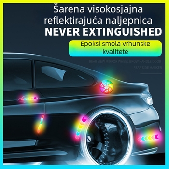 Protukolizijski pojas sa šarenim reflektirajućim naljepnicama za opću uporabu