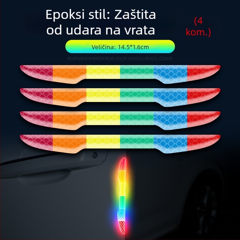 Protukolizijski pojas sa šarenim reflektirajućim naljepnicama za opću uporabu