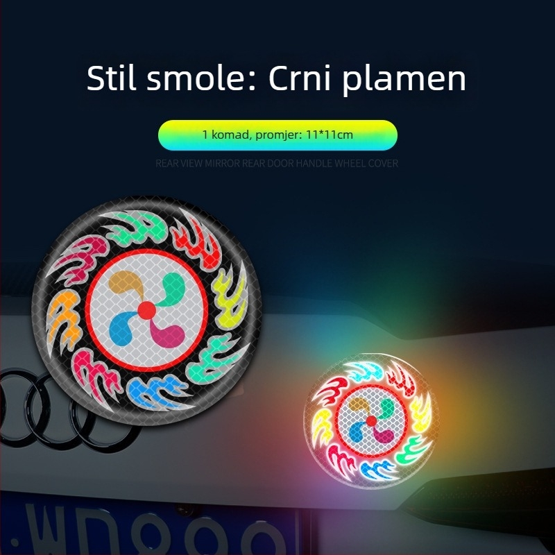 Protukolizijski pojas sa šarenim reflektirajućim naljepnicama za opću uporabu