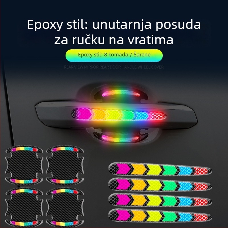 Protukolizijski pojas sa šarenim reflektirajućim naljepnicama za opću uporabu